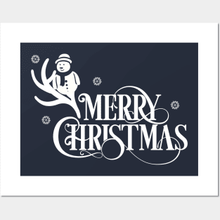 Merry Christmas Snowball With Cute Santa - Merry Christmas Gift Posters and Art